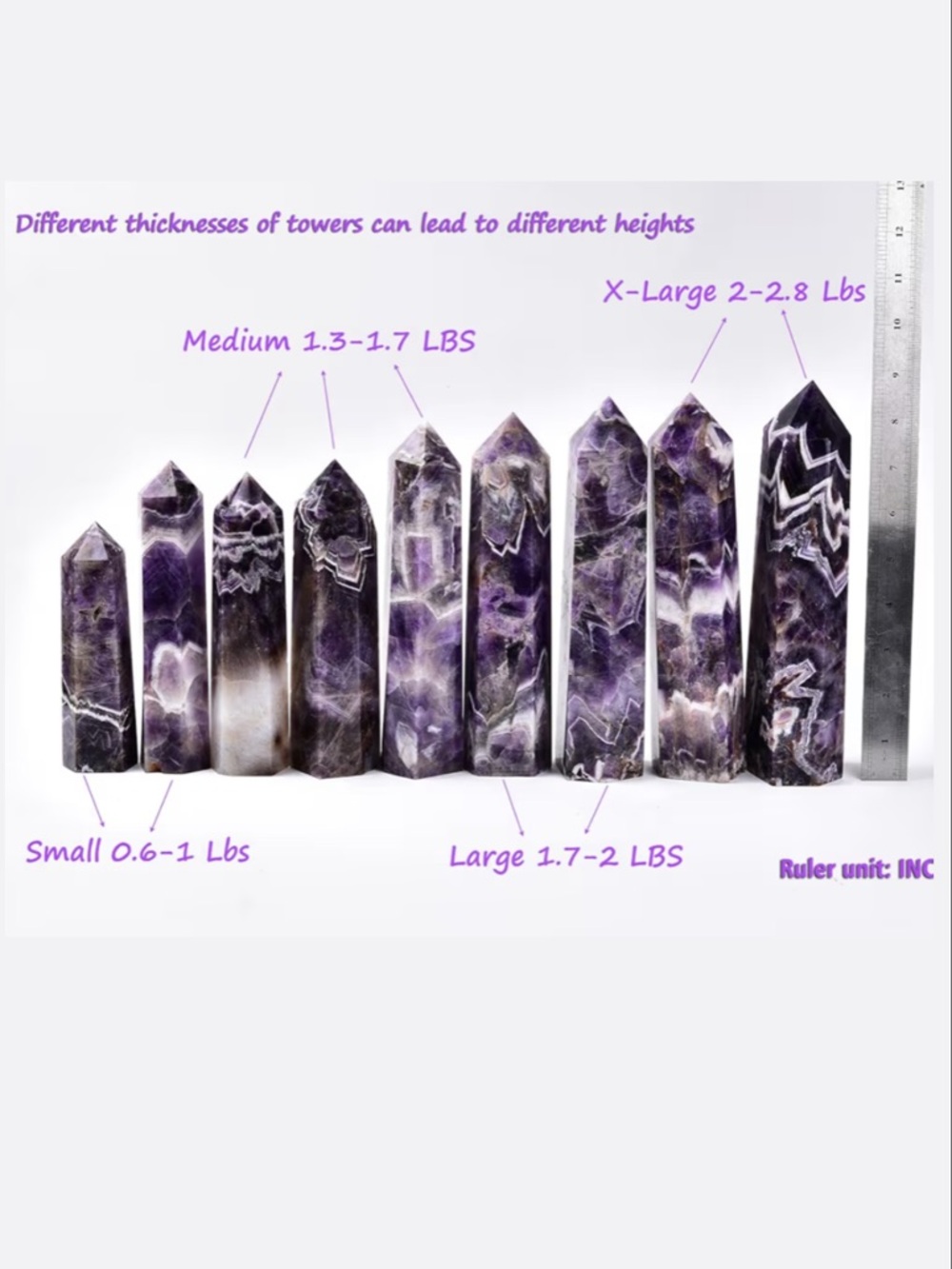 🆕New Dream Amethyst Crystal Gemstone Tower- 0.6-1 Lbs - Picture 4 of 6